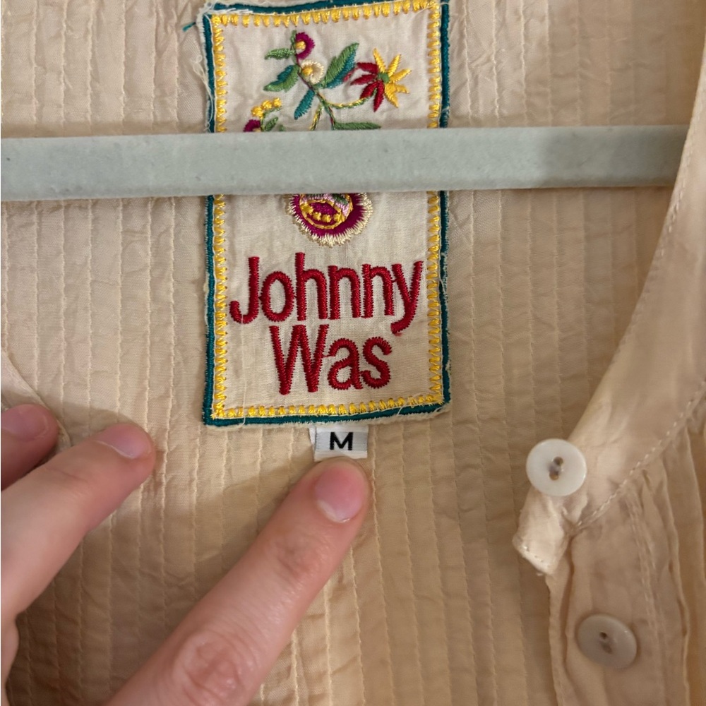 Johnny Was Cream Textured Button-Up - Picture 2 of 6